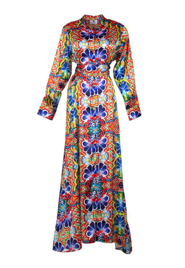 Morgana Print Shirt Dress - saisankoh